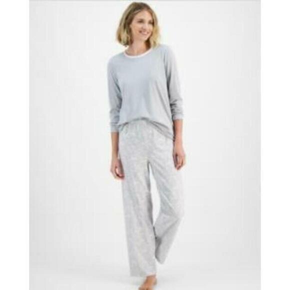 Charter Club Other - Charter Club Women's Gray 2-Pc. Long-Sleeve Pajamas Set L